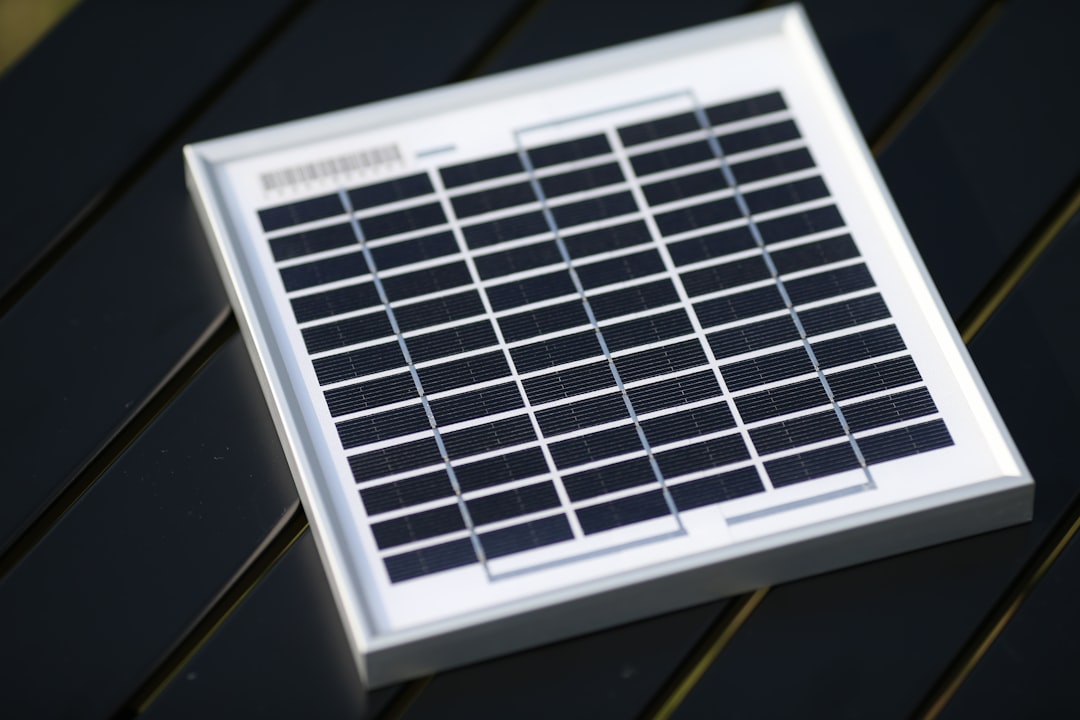 Close-up of solar panel texture